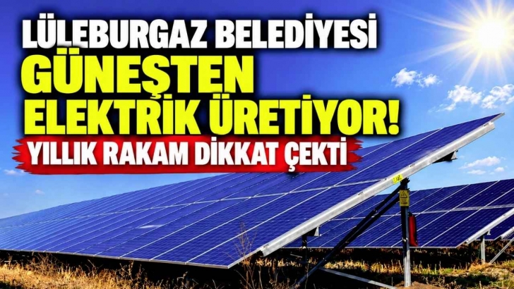 Lüleburgaz Belediyesi Güneşten Elektrik Üretiyor! Yıllık Rakam Dikkat Çekti | KIRKLARELİ